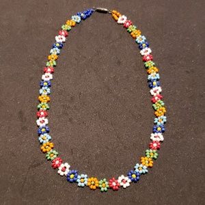 Beaded Flower Necklace 🌻🌼🌺🌸🌹